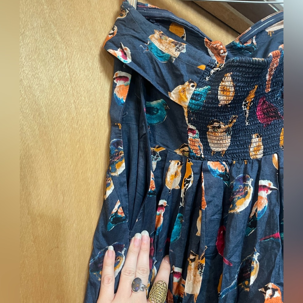 Anthropologie Strapless Native Birds Dress - Picture 11 of 13